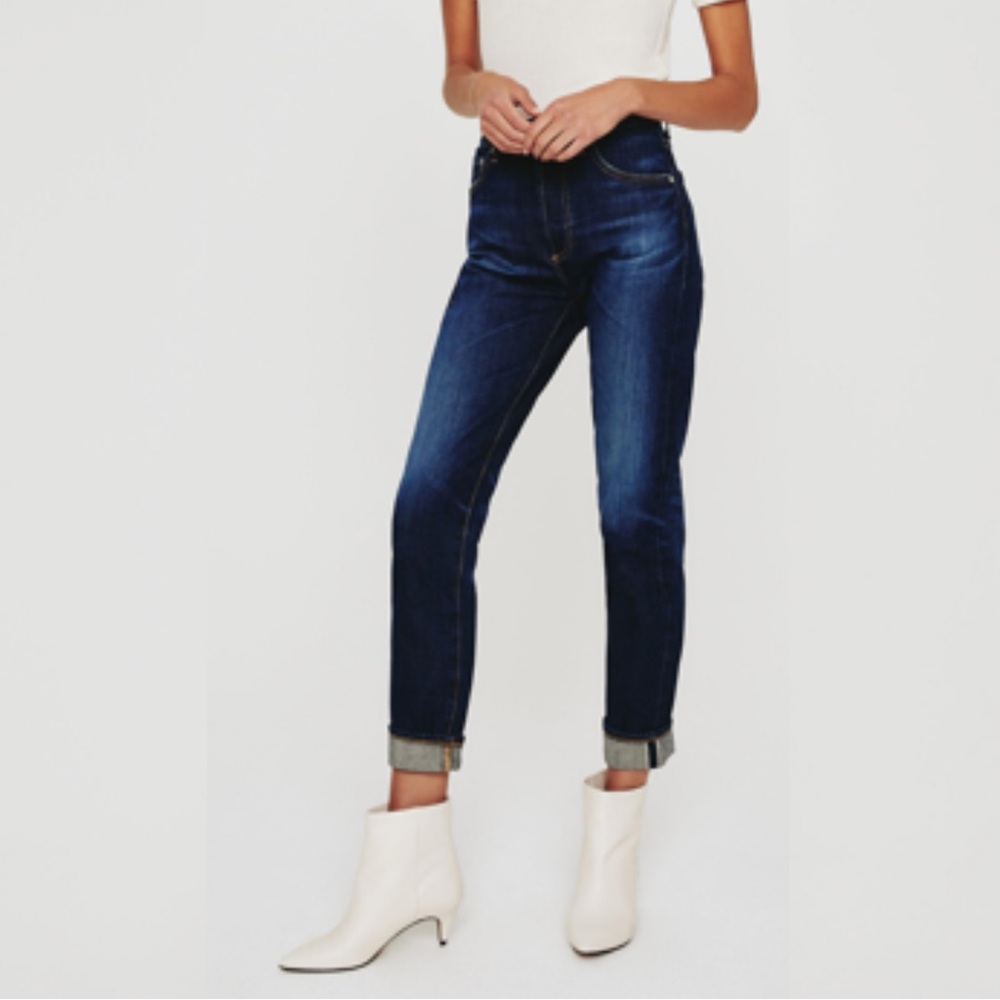 AG Alexxis Slim High Rise Selvage Jeans in 7 Years Yokohama